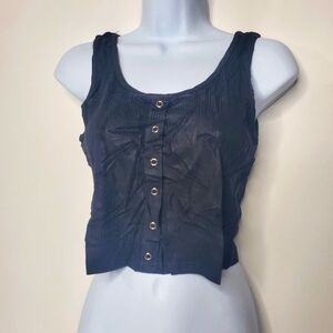 Women's Small Black Crop Top Black